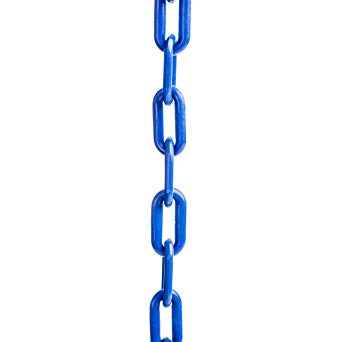 US Weight Chainboss Blue Plastic Safety Chain with Sun Shield UV Resistant Technology - 50 ft