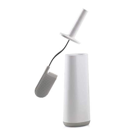 Joseph Joseph Bathroom Flex Smart Toilet Brush with Holder- White/Grey