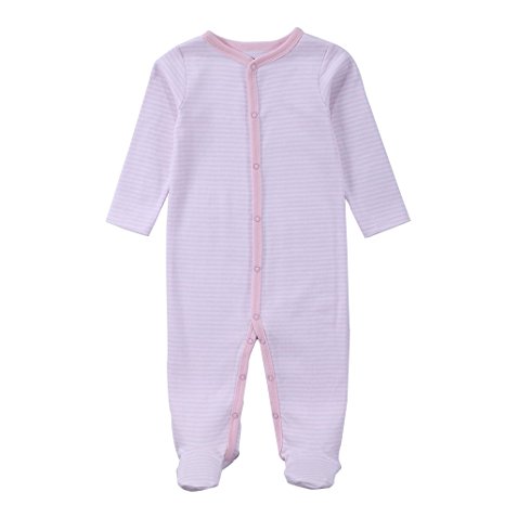 Babe Maps Unisex Babys Footed Sleeper Pajamas Long Sleeved