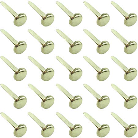 Clipco Paper Fasteners Medium 3/4-Inch Brass Plated (100-Pack)