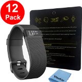 Screen Protector for Fitbit Charge HR Screen - Vastar Premium Clear Shatterproof Screen Protector for Fitbit Charge HR Wireless Activity Wristband Pack of 12