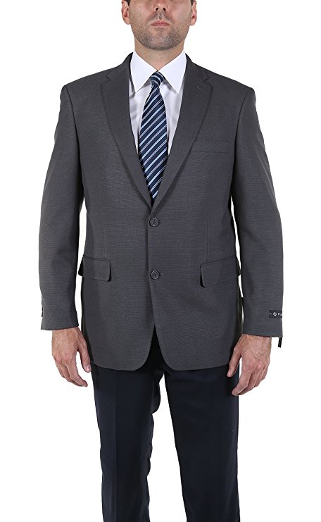 P&L Men's Two-Button Grey Formal Blazer Suit Separate Jacket
