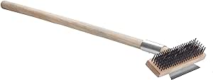 Winco Carbon Wire Pizza Oven Scraper, 27-Inch,Brown, Black,Medium