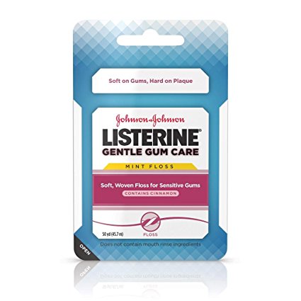 Listerine Gentle Gum Care Woven Floss 50 Yards (Pack of 8)