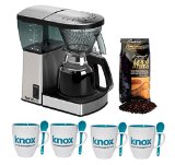 Bonavita BV1800 8 Cup Coffee Maker with Glass Carafe plus Whole Bean Coffee and Knox 16oz Mug With Spoon 4 Pack