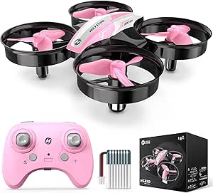 Holy Stone Mini Drone for Kids and Beginners HS210 Pink RC Nano Quadcopter Indoor Small Helicopter Plane with Auto Hovering, 3D Flip, Headless Mode and 1 Rechargeable Battery, Great Gift Toy for Boys and Girls