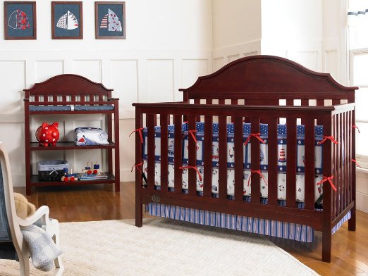 Serta Hanover Fixed-Side Convertible Crib Classic Cherry Discontinued by Manufacturer
