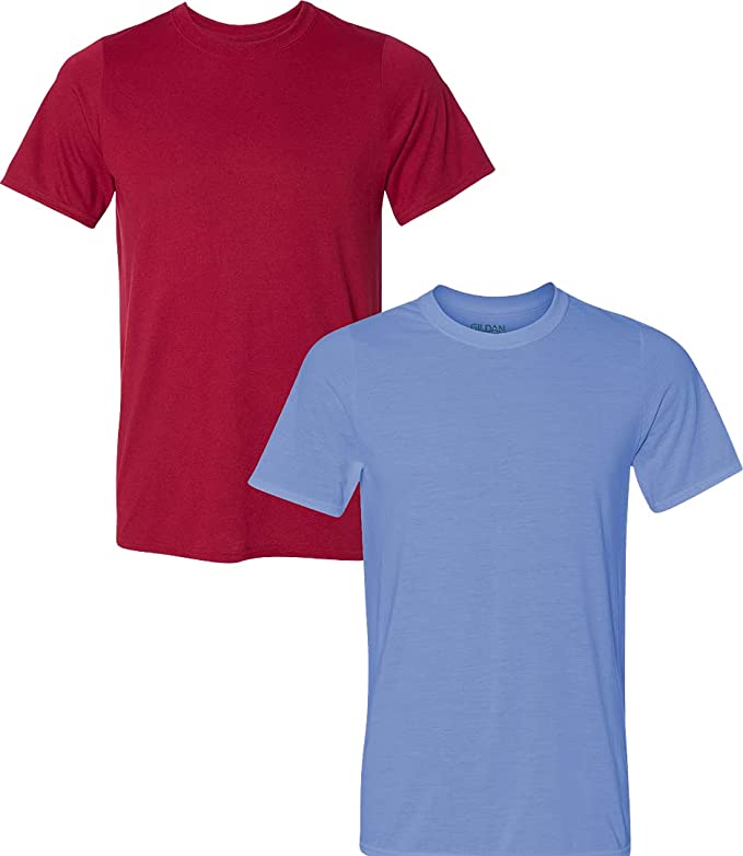 Gildan Men's Moisture Wicking Polyester Performance T-Shirt, 2-Pack