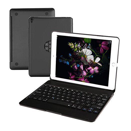 Philont iPad Hard Shell Case with Bluetooth Keyboard for iPad Pro 9.7 ,Full-body Protective Case Cover,Smart Folio Keyboard Black