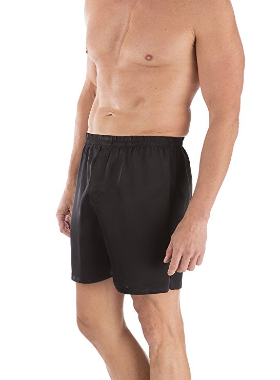 TexereSilk Men's 100% Silk Boxer Shorts (The Country Club) Luxury Gifts