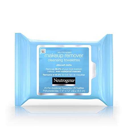 Neutrogena Makeup Remover Cleansing Towelettes, Daily Face Wipes to Remove Dirt, Oil, Makeup & Waterproof Mascara, 25 ct.