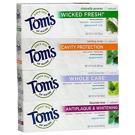 Tom's of Maine Mint Toothpaste Variety Pack of 4