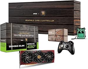 MSI Gaming RTX 4060 Ti 8G x GC30 Monster Hunter Edition Graphics Card   GC30 Controller Bundle (NVIDIA RTX 4060 Ti, 128-Bit, Boost Clock: 2535 MHz, 8GB GDRR6 18 Gbps, HDMI/DP)