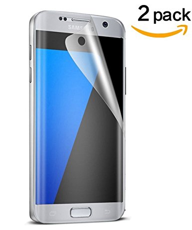 Galaxy S7 Screen Protector [Full 3D Coverage] ,TANTEK [Anti-Bubble] [HD Ultra Clear] TPU Film Curved Edge to Edge Screen Protector for Samsung Galaxy S7,[Lifetime Warranty][2-Pack]