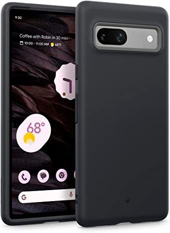 Caseology Nano Pop for Google Pixel 7a case 5G [Military Grade Drop Tested] Dual Layer Silicone Case (2023) - Black Sesame