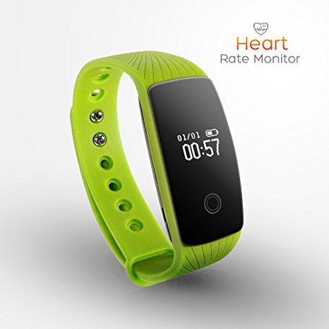 Fitness tracker ID107,High Accuracy Signal Heart Rate Monitor Activities Record IP67 Waterproof Touch and Physical keys Bluetooth 4.0 Smart Bracelet For IOS and Android(FOUR CHOICES)