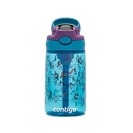 Contigo 2063374 AUTOSPOUT Straw Water Bottle, 14 oz, Juniper Unicorns