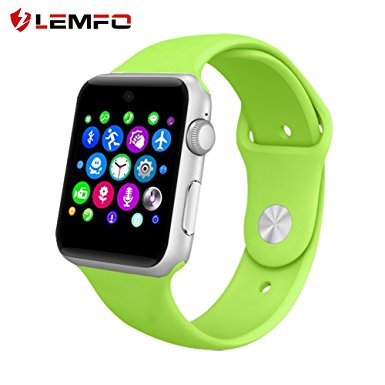 Lemfo LF07 Bluetooth SmartWatch 2.5D ARC HD Screen Support SIM Card Wearable Devices Smartphone Fitness Tracker For IOS Android (Green)