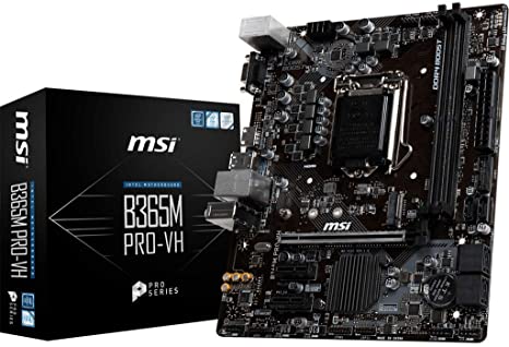 MSI ProSeries Intel B365 LGA 1151 Support 9th/8th Gen Intel Processors Gigabit LAN DDR4 USB/VGA/HDMI Micro ATX Motherboard (B365M PRO-VH) (B365MPROVH)