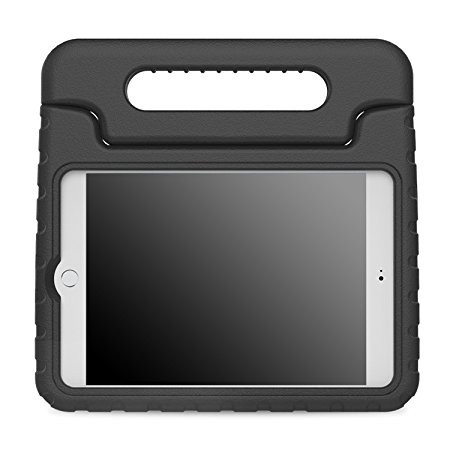 MoKo Case for iPad Mini 4 - Kids Shock Proof Convertible Handle Light Weight Super Protective Stand Cover Case for Apple iPad Mini 4 2015 Tablet, BLACK