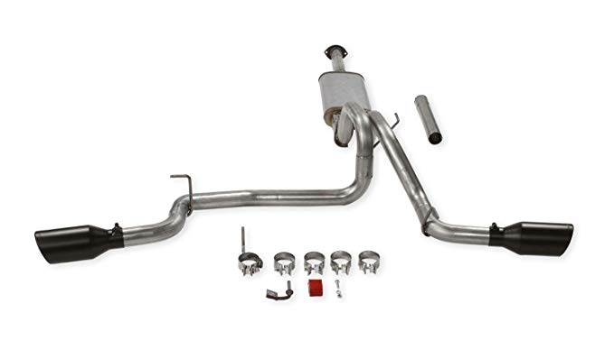 Flowmaster 717918 FlowFX Cat-Back Exhaust System Dual Dual Out Rear Exit Incl. 2.5 in. Tubing 4.5 in. Round Black Tip 409S Stainless Steel FlowFX Cat-Back Exhaust System