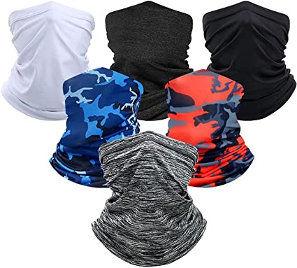 Amagic Summer Ice Silk Neck Gaiter, Bandanas Dust Wind Anti-Spitting, Face Mask UV Protection Headwear for Men Women