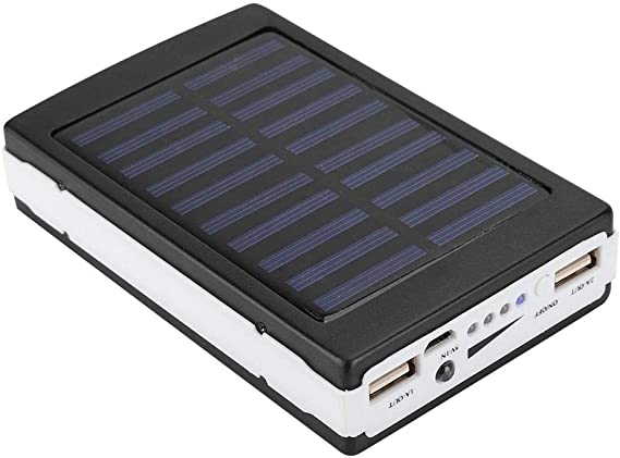 ANGGREK Mobile Solar Power Bank Charger with LED Light for Outdoor Night Hiking Camping Portable Lamp Solar Power Bank Portable Charger