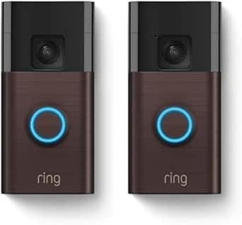 All-new Ring Battery Doorbell — Now with 66% more coverage, Head-to-Toe Video, Live View with Two-Way Talk, and Motion Detection & Alerts (2024 release), | 2-pack | Venetian Bronze