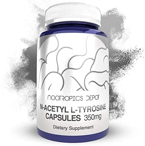 N-Acetyl L-Tyrosine Capsules | 350mg | 240 Count | NALT | Amino Acid Supplement | Natural Nootropic Supplement | Supports Memory, Learning and Focus | Supports Healthy Stress Levels