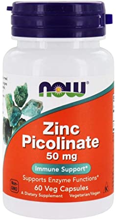 NOW Foods Zinc Picolinate, 50mg - 60 vcaps