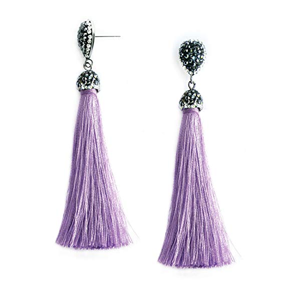 Me&Hz Thread Tassel Earrings Statement Tassel Dangle Earrings Bohemian Fringe Drop Earrings Gifts for Women