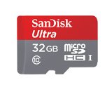 SanDisk Ultra 32GB microSDHC UHS-I Card with Adapter GreyRed Standard Packaging SDSQUNC-032G-GN6MA