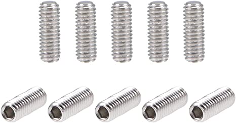 uxcell 50Pcs M3x8mm Internal Hex Socket Set Grub Screws Flat Point 304 Stainless Steel Screw