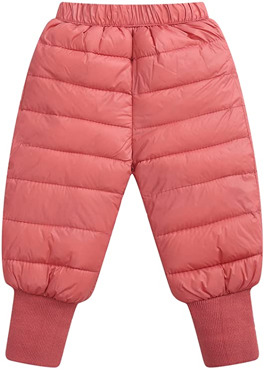 Happy Cherry Baby Kids Winter Snow Pant Puffer Down Lightweight Trousers for Boys Girls