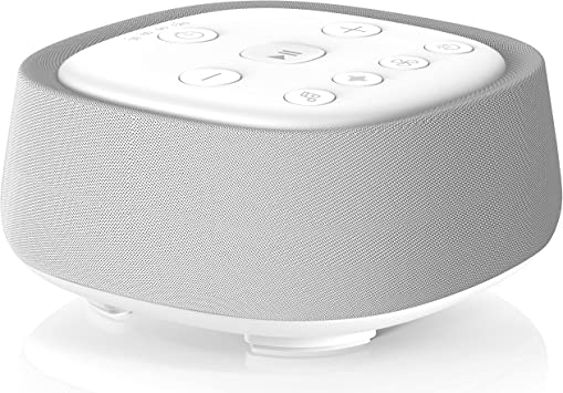 White Noise Machine with 28 Natural Soothing Sounds for Baby Kids Adults, Sound Machine Sleep Therapy with 4 Sleep Timer & Volumn Control, Powered by AC or USB, Portable White Noise Machine for Travel