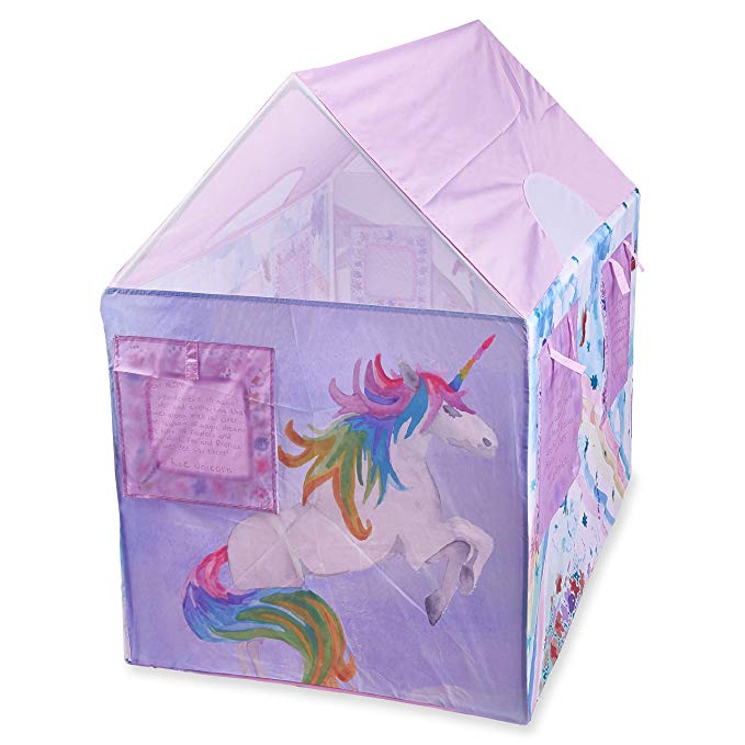 Bluenido Unicorn Playhouse Princess Tent for Girls with Carrying Case 40" x 27"x 41"