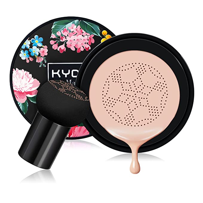 Ownest Mushroom Head Air Cushion BB Cream, Concealer Lasting Nude Makeup Moisturizing Pigment CC Liquid Foundation, Even Skin Tone Makeup Base Primer-Nude