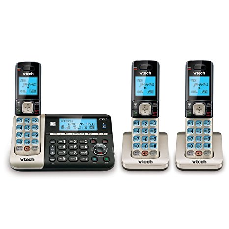 VTech DS6751-3 Connect to Cell Answering System with Dual Caller ID/Call Waiting, 3 handsets