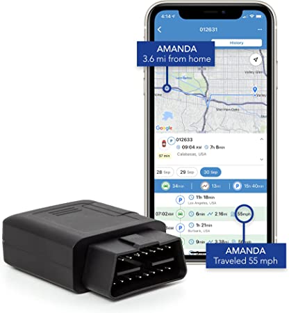 TrackPort GPS Tracker for Vehicles - Brickhouse Security OBD-II Track Car Location and Speed with Mini OBD Tracking Device | Monitor Kids and Vehicles. Subscription Required!