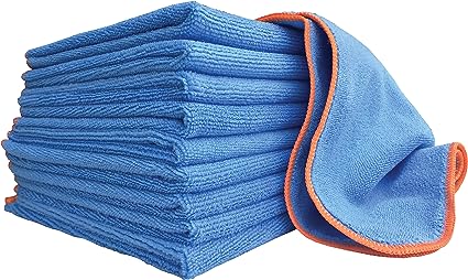 Silver-Infused Microfiber Cloths with SilverClear DG-300™. Go Beyond Ordinary Cleaning. 10 Washable/Reusable 12"x12" Cloths.