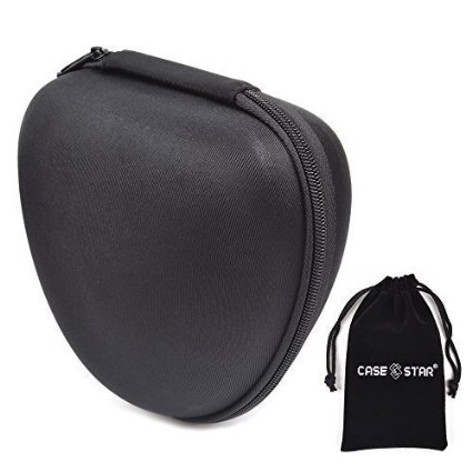 Case Star reg Black Color Lightweight Heart-shaped Protective Carrying EVA Hard Headphone Case Storage Bag for Sony MDR7506 Professional Large Diaphragm Headphone with Case Star Black Color Drawstring Carrying Pouch