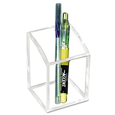 Kantek  Acrylic Pen Cup, 3 x 3 x 4 Inches , Clear (AD20)