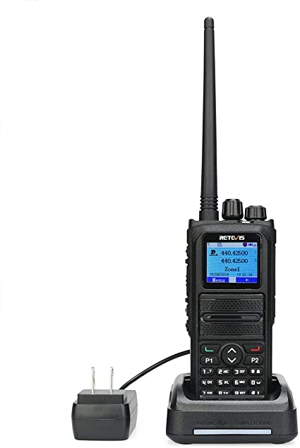 Retevis RT84 DMR Radios,Amateur Radio,Digital Two Way Radio UHF VHF Ham Radio,3000 Ch 10000 Contacts 2000mAh Dual Time Slot LCD (1 Pack)