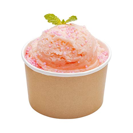 200-CT Disposable Kraft 3-OZ Ice Cream Cups - Coppetta Small Hot and Cold To Go Cups: Perfect for Cafes – Eco-Friendly Recyclable Paper Cup – Wholesale Takeout Food Container