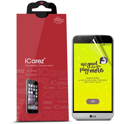 iCarez [Full Coverage] Screen Protector for LG G5 [HD Clear] with Lifetime Replacement Warranty -[3 Pack] Retail Packaging