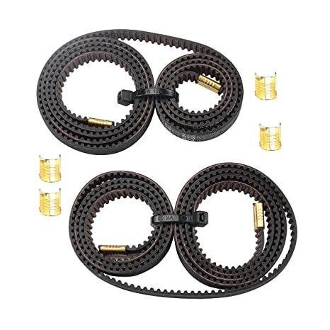 FYSETC 3D Printer Ender 3 V2 Accessories GT-2 Open Rubber Timing Belt Width 6mm X Axis 805mm/31.69 inch Y Axis 740mm/29.13 inch Non-Slip Version Strap with Pressed Copper Buckles