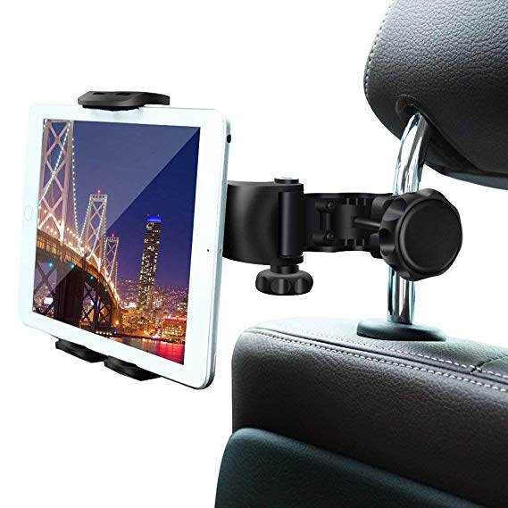 WBSZDS Car Headrest Mount Holder,car headrest Mount Holder for iPad Pro/Air/Mini,Kindle Fire HD,Nintendo Switch,iPhone Other Smartphones Stand Cradle Bracket Holder for 4''-11''with 360° Angle-Adjus