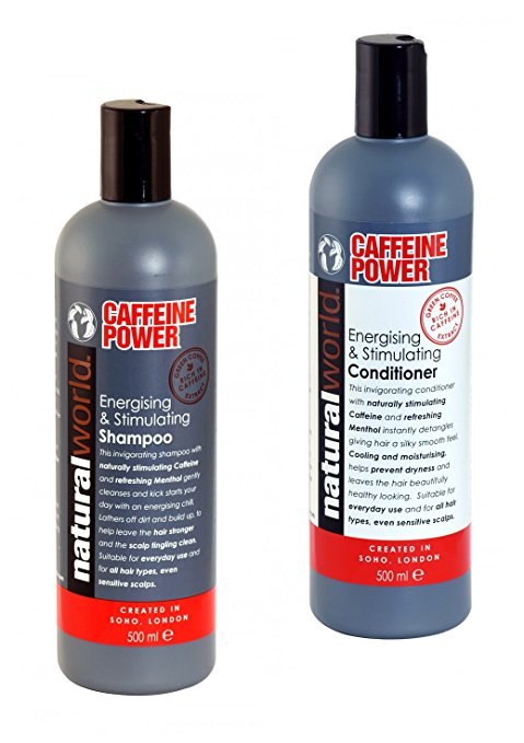 Natural World Caffeine Power 500ML Shampoo & 500ML Conditioner