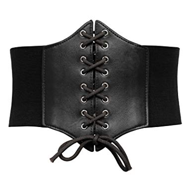 GRACE KARIN Lace-up Cinch Belt Gothic Steampunk Corset Elastic Waist Belt