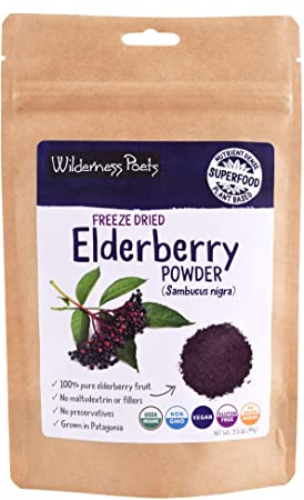Wilderness Poets, Elderberry Powder - Freeze Dried, Organic (3.5 Ounce)